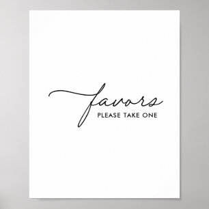 Minimalistisch zwart-wit Baby shower voor het teke Poster