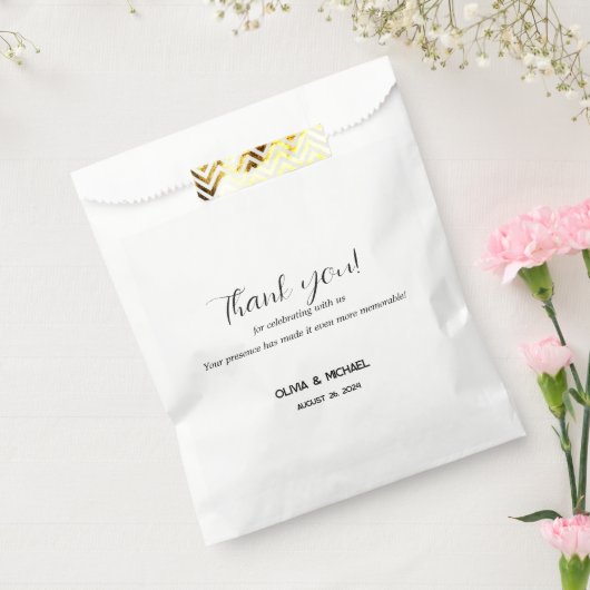 Minimalistisch, zwart-wit bedankzakje (Gezegeld)