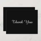 Minimalistisch zwart-wit bedrijf Hartelijk dank Briefkaart (Voorkant / Achterkant)