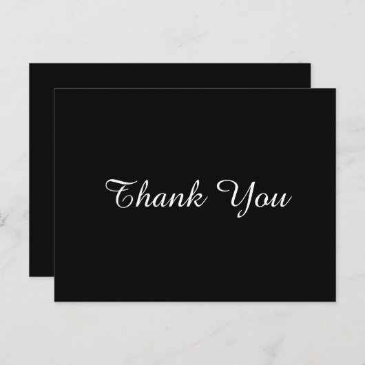 Minimalistisch zwart-wit bedrijf Hartelijk dank Briefkaart (Voorkant / Achterkant)