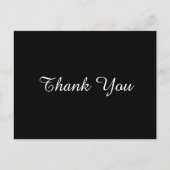 Minimalistisch zwart-wit bedrijf Hartelijk dank Briefkaart (Voorkant)