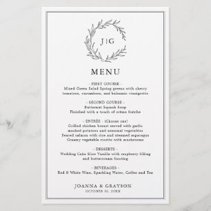 Minimalistisch Zwart & Wit Blad Modern Wedding Men
