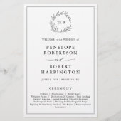 Minimalistisch zwart wit blad moderne bruiloft pro (Voorkant)