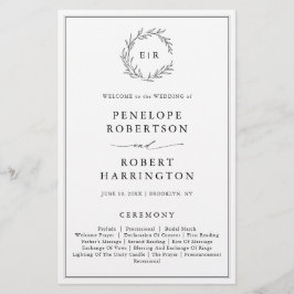 Minimalistisch zwart wit blad moderne bruiloft pro