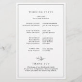 Minimalistisch zwart wit blad moderne bruiloft pro (Achterkant)