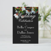 Minimalistisch Zwart Wit bloeiende Kersenbloesem Kaart (Staand voorkant)