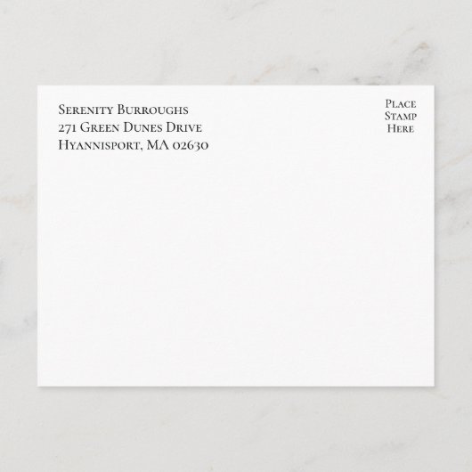 Minimalistisch zwart wit bloemen Vrijgezellenfeest Uitnodiging Briefkaart (Achterkant)