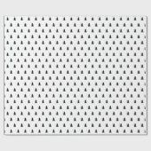 Minimalistisch zwart-wit boompatroon cadeaupapier (Vlak)