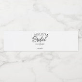 Minimalistisch zwart-wit bruids waterflesetiket waterfles etiket (Enkel label)