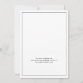 Minimalistisch zwart wit bruiloft Save the Date Ka Kaart (Achterkant)