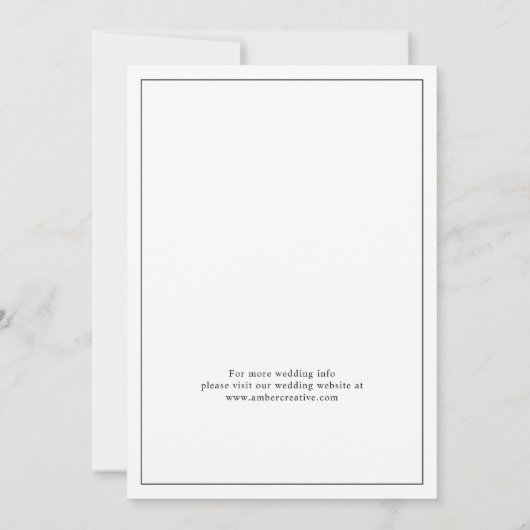 Minimalistisch zwart wit bruiloft Save the Date Ka Kaart (Achterkant)
