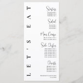 Minimalistisch zwart-wit brunch diner menu (Voorkant)