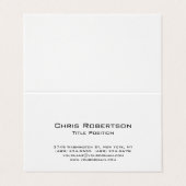 Minimalistisch zwart wit charmant modern chic visitekaartje (Buitenkant ongevouwen)