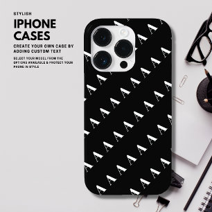 Minimalistisch zwart-wit chique Initiaal Monogram Case-Mate iPhone 14 Pro Hoesje