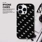 Minimalistisch zwart-wit chique Initiaal Monogram Case-Mate iPhone Case