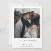 Minimalistisch zwart-wit, cursief kaart (Achterkant)