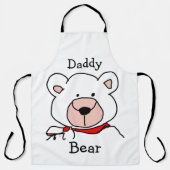 Minimalistisch zwart-wit Daddy-Beer Schort (Voorkant)