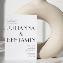 Minimalistisch zwart-wit deco-cacheweddenschap