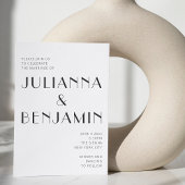 Minimalistisch zwart-wit deco-cacheweddenschap kaart