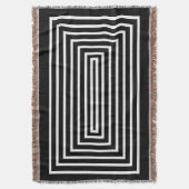 Minimalistisch zwart-wit deken (Voorkant Verticaal)