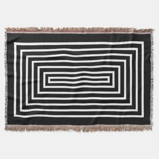 Minimalistisch zwart-wit deken (Voorkant)