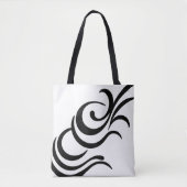 Minimalistisch zwart-wit design tote bag (Voorkant)