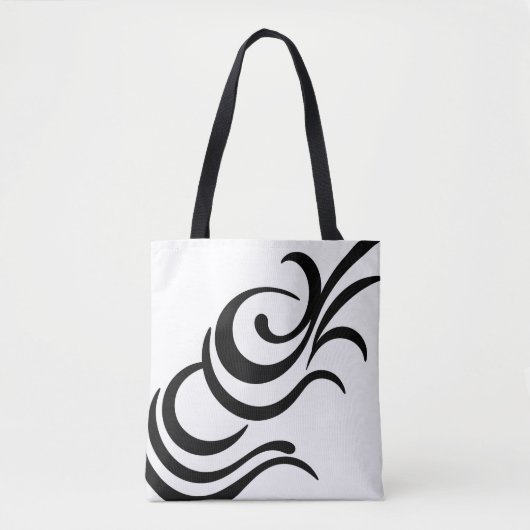 Minimalistisch zwart-wit design tote bag (Voorkant)