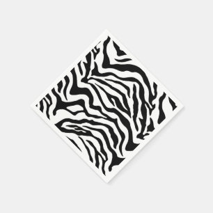 minimalistisch zwart wit dier patroon servetten