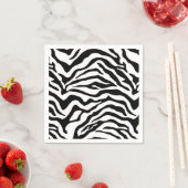 minimalistisch zwart-wit dierenpatroon servetten (Insitu)