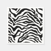 minimalistisch zwart-wit dierenpatroon servetten (Voorkant)