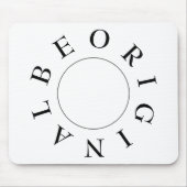 Minimalistisch zwart wit eenvoudige typografie cit muismat (Voorkant)