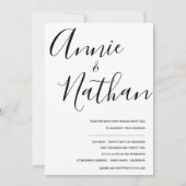 Minimalistisch zwart-wit elegant handschrift bruil (Voorkant)