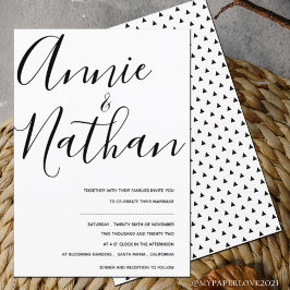 Minimalistisch zwart-wit elegant handschrift bruil