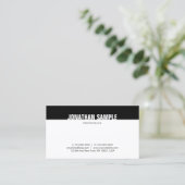 Minimalistisch zwart-wit elegant trendy visitekaartje (Staand voorkant)