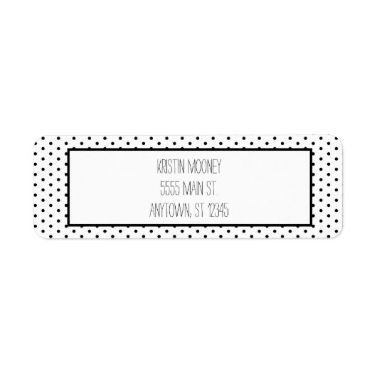 Minimalistisch zwart-wit etiket (Voorkant)