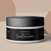 Minimalistisch zwart-wit etiket voor cosmetica pot