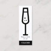 Minimalistisch Zwart Wit Evenement Gratis Drink Vo Mini Visitekaartje (Voorkant)