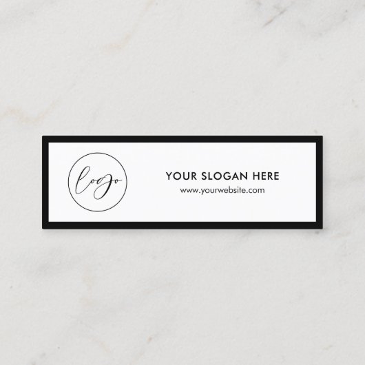 Minimalistisch Zwart Wit Evenement Gratis Drink Vo Mini Visitekaartje (Achterkant)