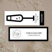 Minimalistisch Zwart Wit Evenement Gratis Drink Vo Mini Visitekaartje