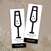 Minimalistisch Zwart Wit Evenement Gratis Drink Vo Mini Visitekaartje