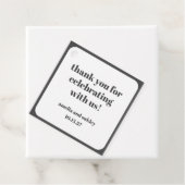 Minimalistisch zwart-wit feest Dank u wel Bedankjes Labels (In situ)