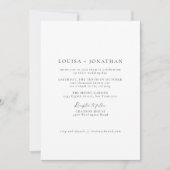 Minimalistisch zwart-wit, formeel script, foto-bru kaart (Voorkant)