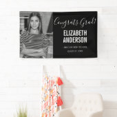 Minimalistisch zwart-wit foto Afstuderen foto Spandoek (Insitu)