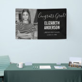 Minimalistisch zwart-wit foto Afstuderen foto Spandoek (Beurs)