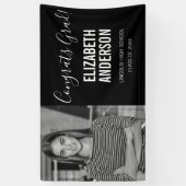 Minimalistisch zwart-wit foto Afstuderen foto Spandoek (Verticaal)