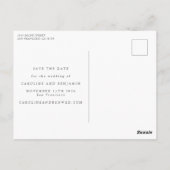 Minimalistisch zwart-wit foto Opslaan datum Briefkaart (Achterkant)