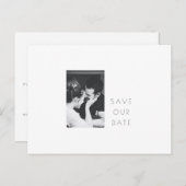 Minimalistisch zwart-wit foto Opslaan datum Briefkaart (Voorkant / Achterkant)