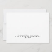 Minimalistisch zwart-wit fotoafstuderen kaart (Achterkant)