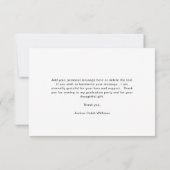 Minimalistisch zwart-wit fotocollage Afstuderen Bedankkaart (Achterkant)