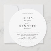 Minimalistisch zwart-wit fotohuwelijk kaart (Voorkant)